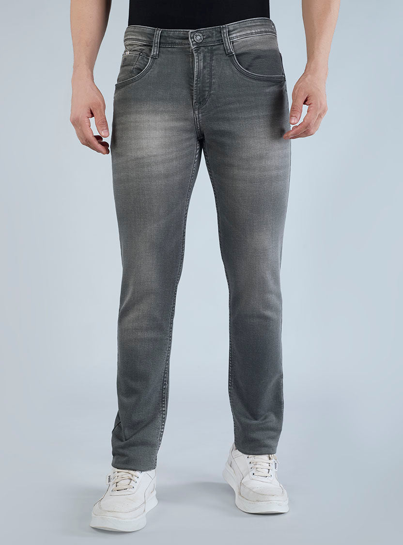 Smart Slim Fit Grey Wash Denim Jean