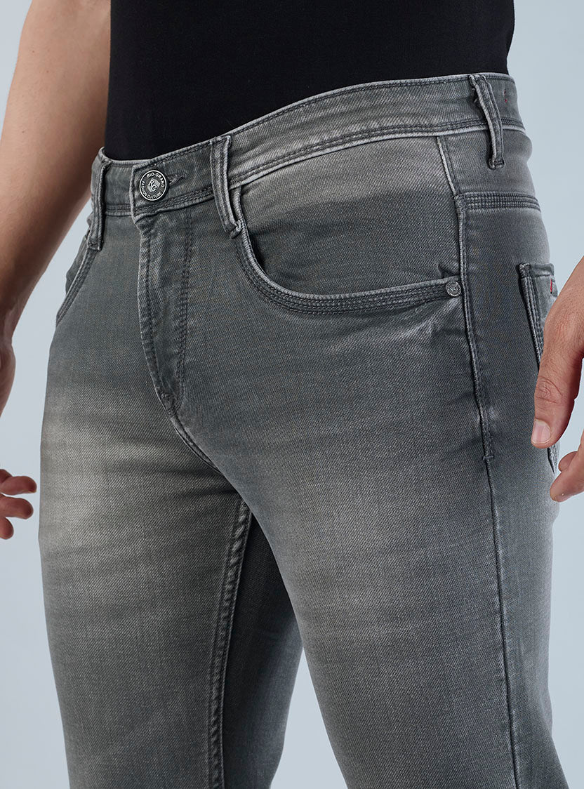 Smart Slim Fit Grey Wash Denim Jean