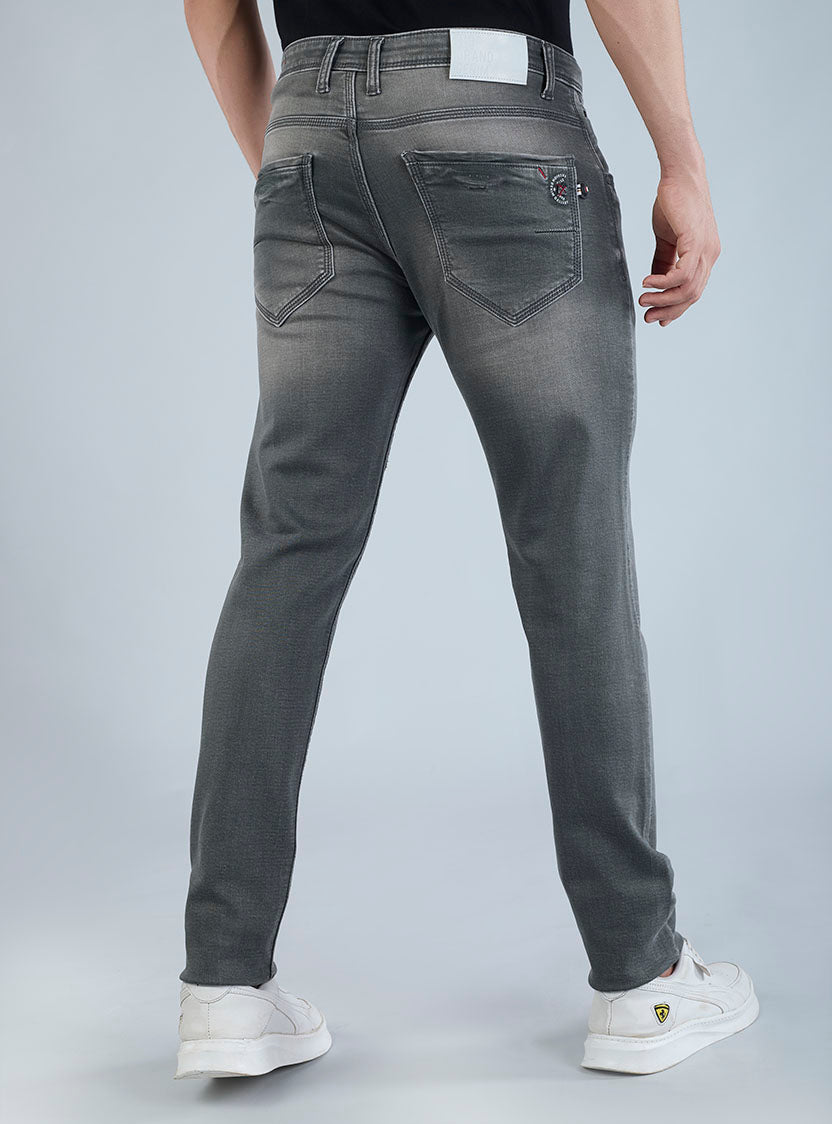 Smart Slim Fit Grey Wash Denim Jean