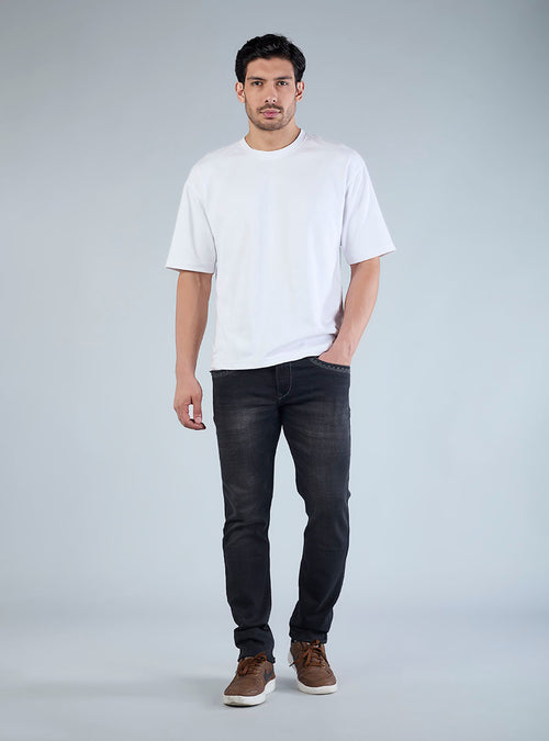 Charcoal Black Denim Wash Jeans