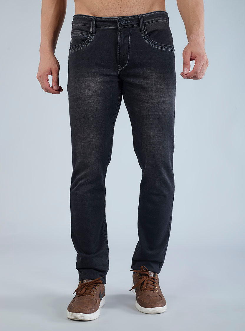 Charcoal Black Denim Wash Jeans