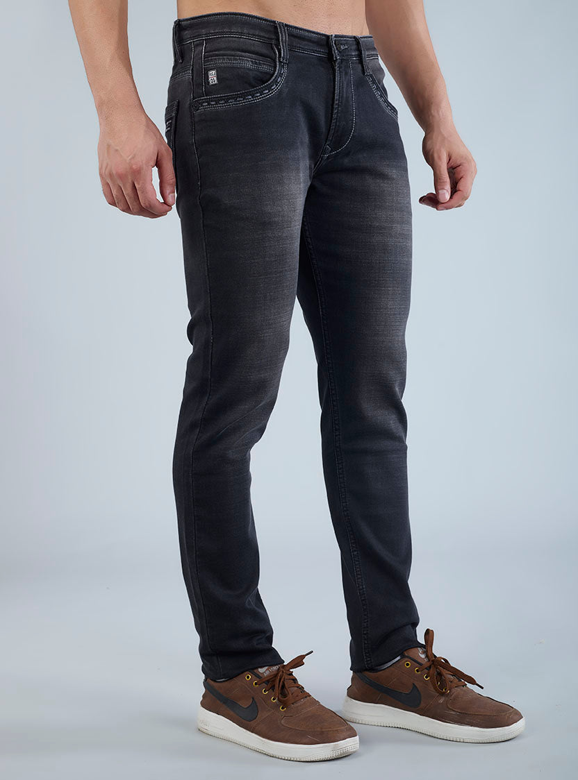 Charcoal Black Denim Wash Jeans