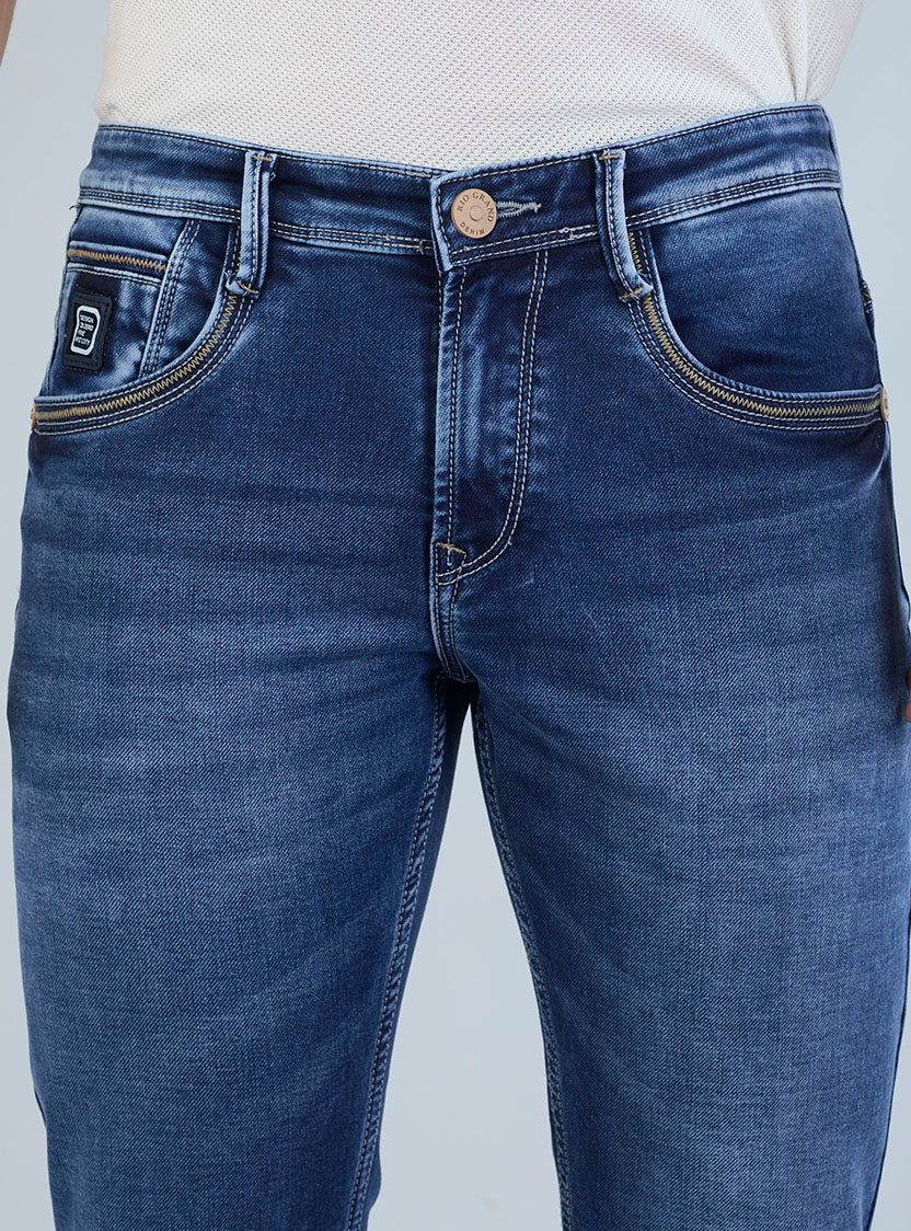 Riogrand Men's Premium Blue Washed Denim Jeans for Men