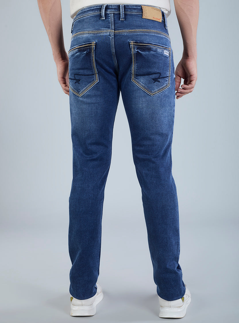 Riogrand Men's Premium Blue Washed Denim Jeans for Men