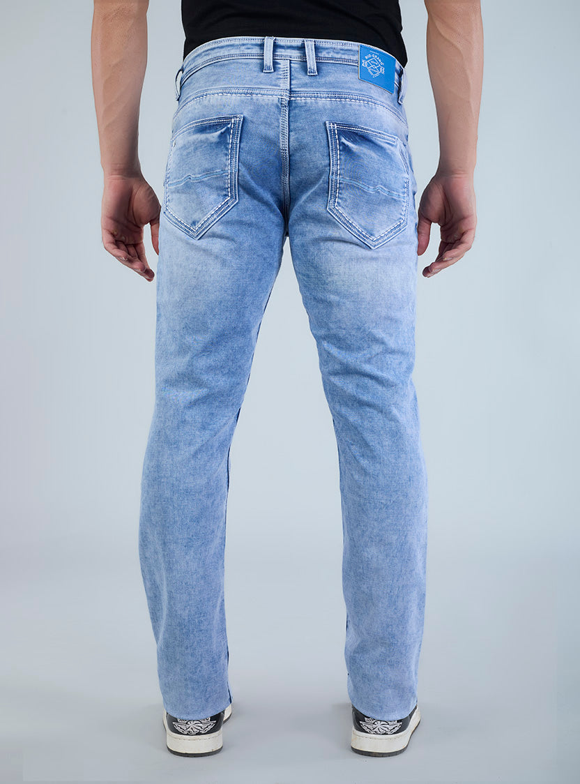 Riogrand Men's Premium Classic Ice Wash Denim Jeans for Men