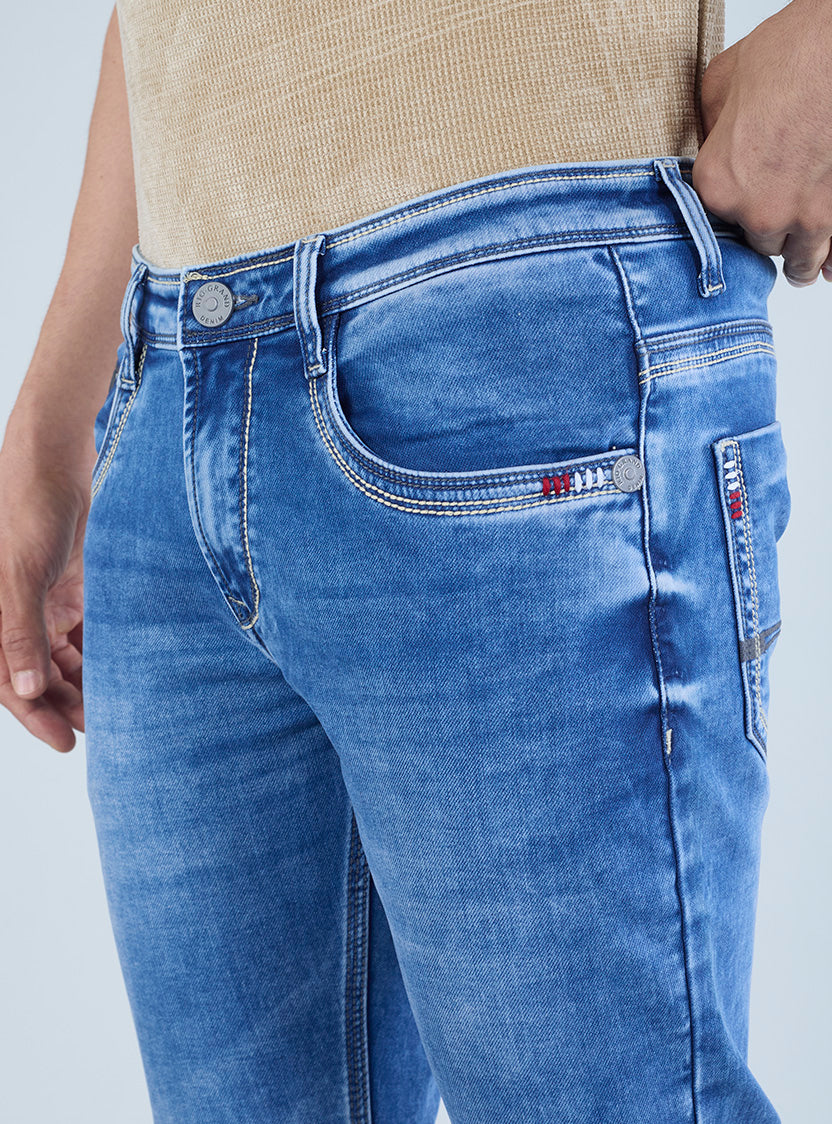 Riogrand Men's Premium Mild Stone Washed Denim Jeans for Men