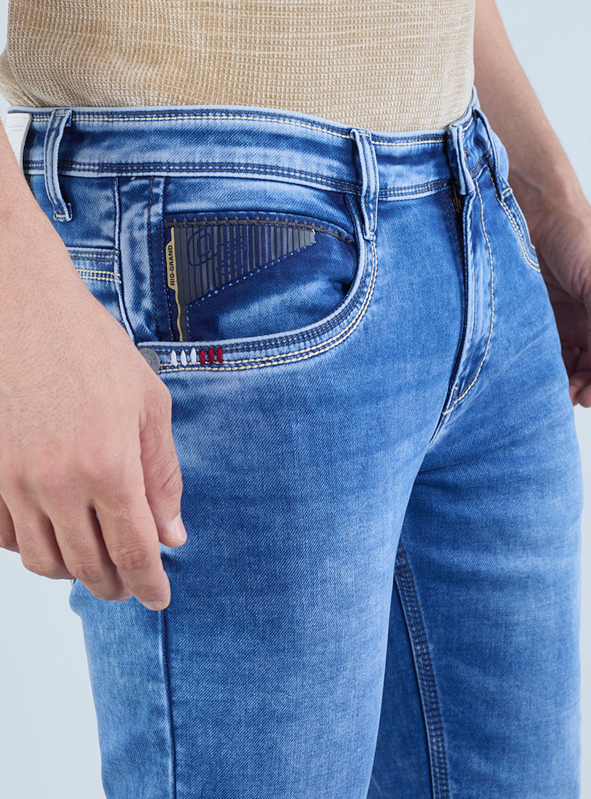 Riogrand Men's Premium Mild Stone Washed Denim Jeans for Men
