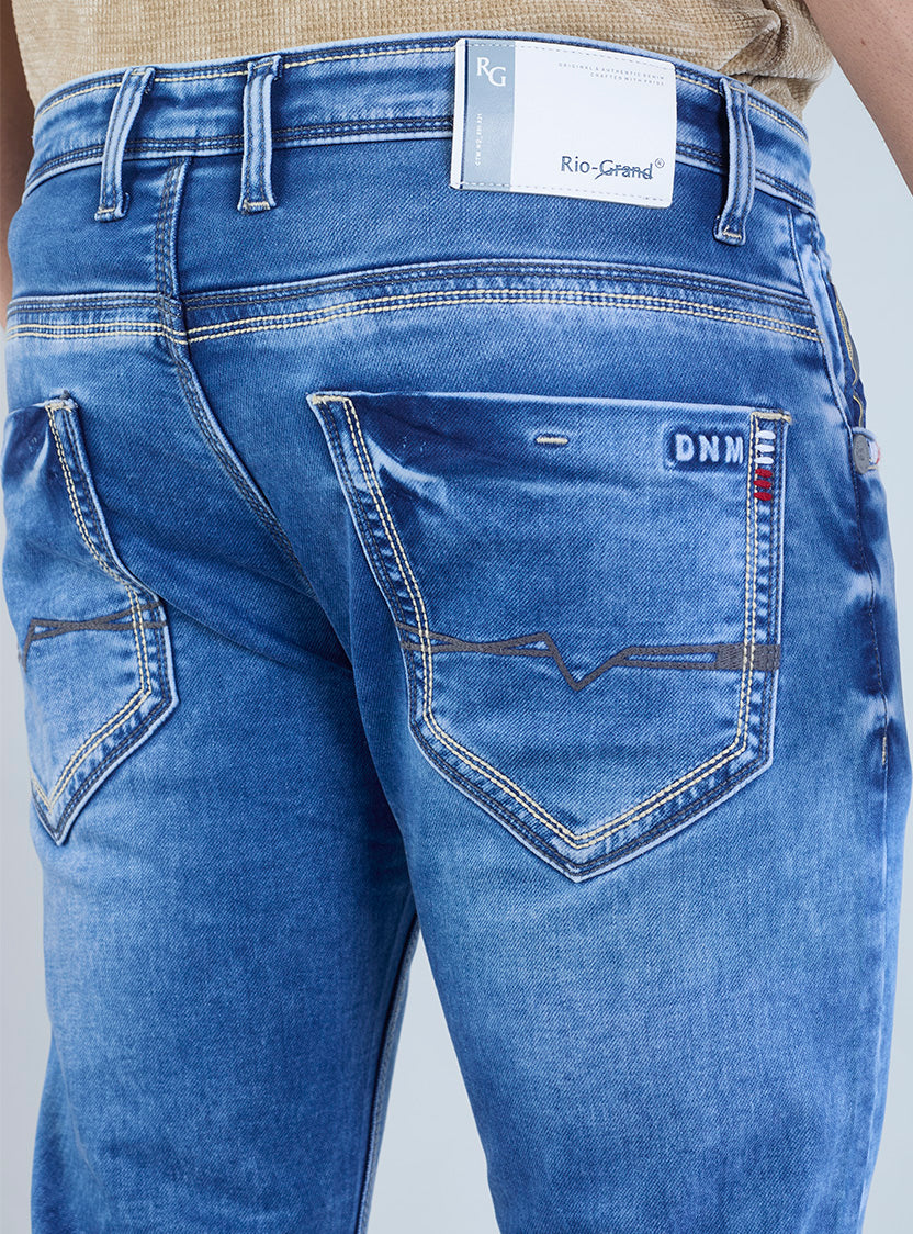 Riogrand Men's Premium Mild Stone Washed Denim Jeans for Men