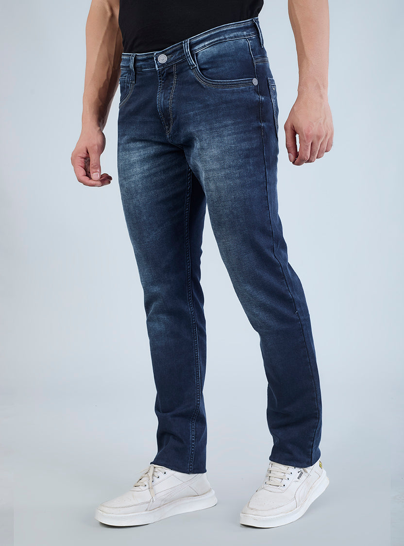 Riogrand Men's Premium Dark Greyish Blue Denim Jeans for Men