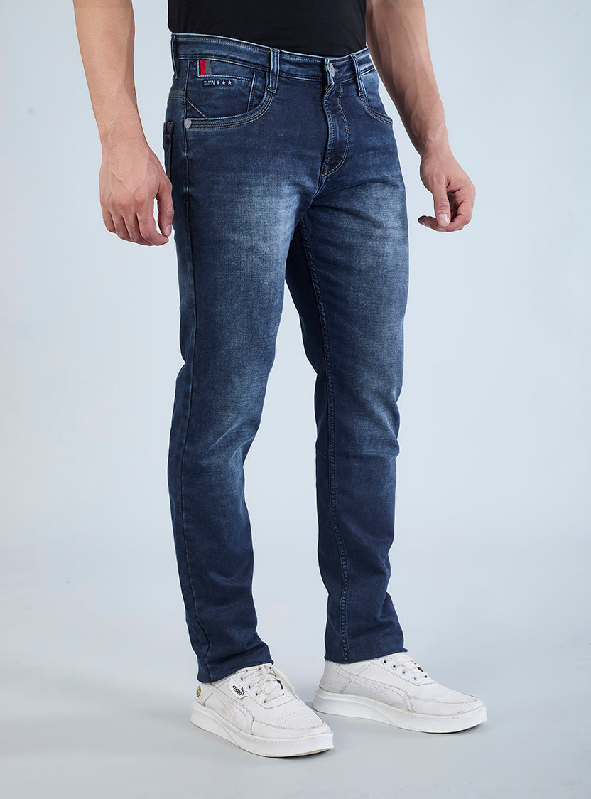 Riogrand Men's Premium Dark Greyish Blue Denim Jeans for Men