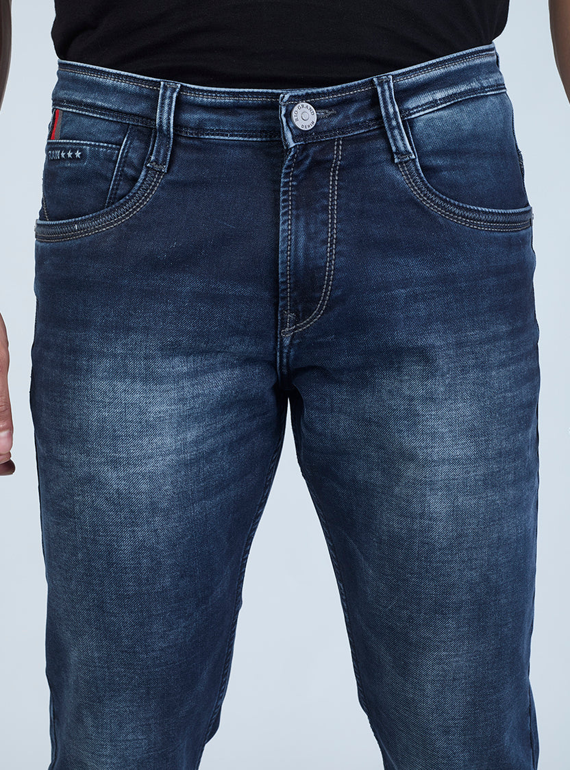 Riogrand Men's Premium Dark Greyish Blue Denim Jeans for Men