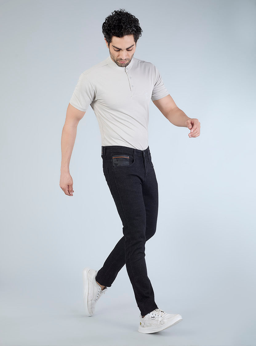 Smart Slim Fit Deep Indigo Blue Denim Jeans for Men