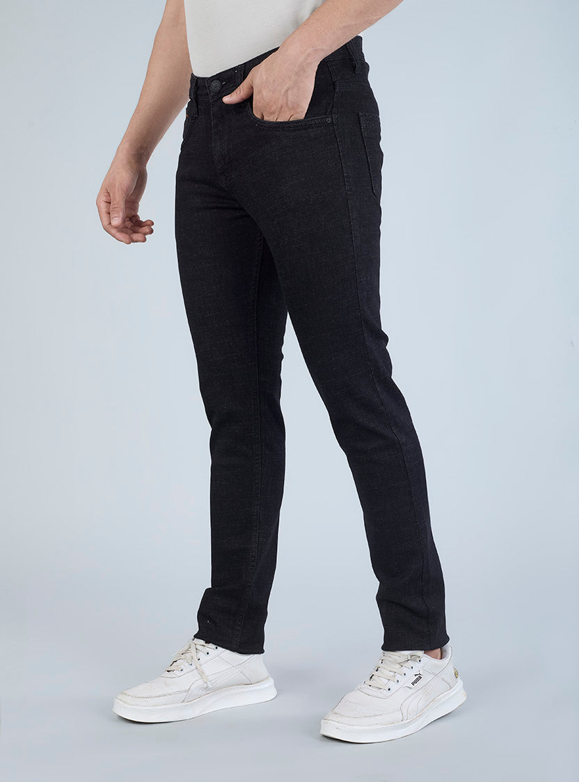 Smart Slim Fit Deep Indigo Blue Denim Jeans for Men