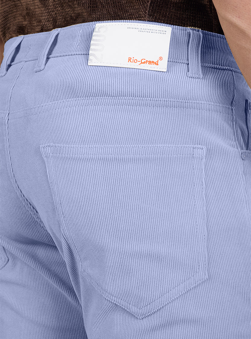 Slim Fit Grey Corduroy Pants for Men