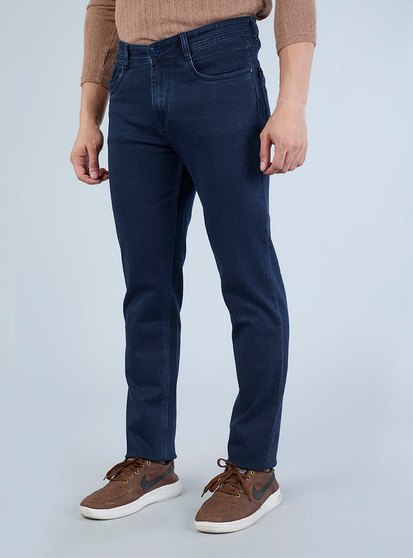 Smart Slim Fit Navy Denim Jeans for Men