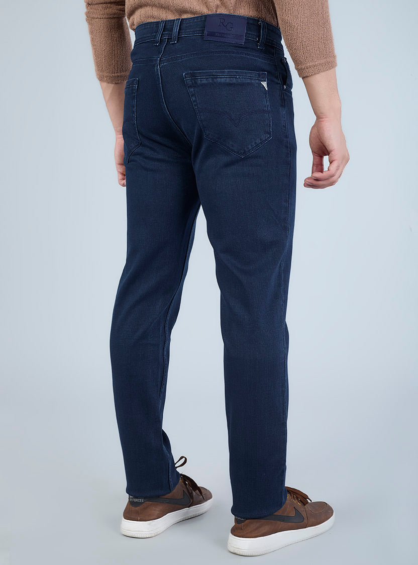 Smart Slim Fit Navy Denim Jeans for Men