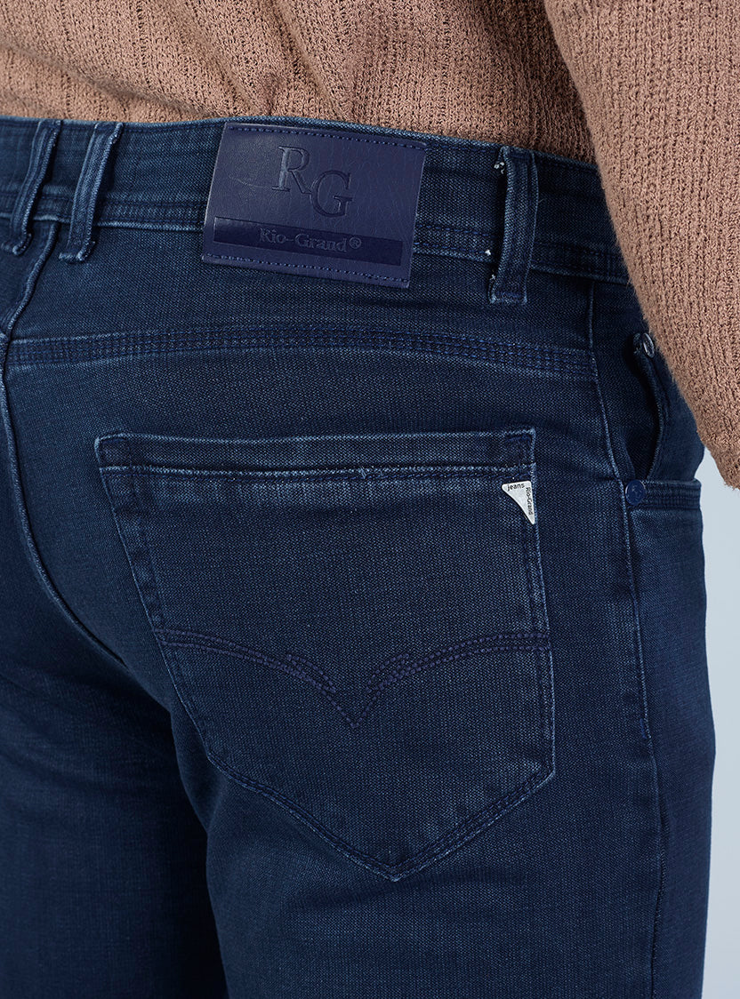 Smart Slim Fit Navy Denim Jeans for Men