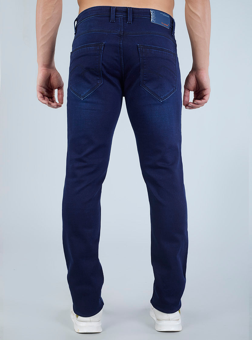 Smart Slim Fit Dark Indigo Blue Jeans for Men