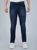 Smart Slim Fit Dark Blue Denim Jeans for Men
