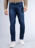 Smart Deep Indigo Blue Slim Denim Jeans for Men