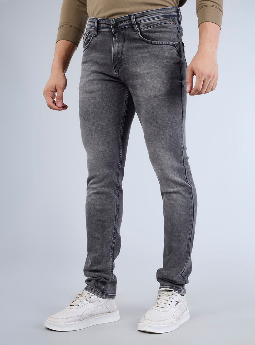 Faded Black Slim Fit Denim Jeans